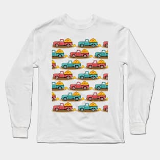 Pumpkin Truck Pattern Long Sleeve T-Shirt